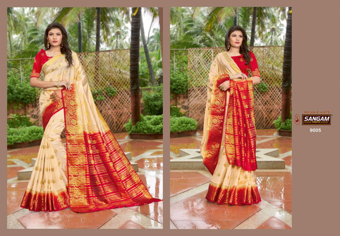 Sangam Malvika Latest Fancy Festive Wear Designer Rich Look Exclusive Silk saree collection